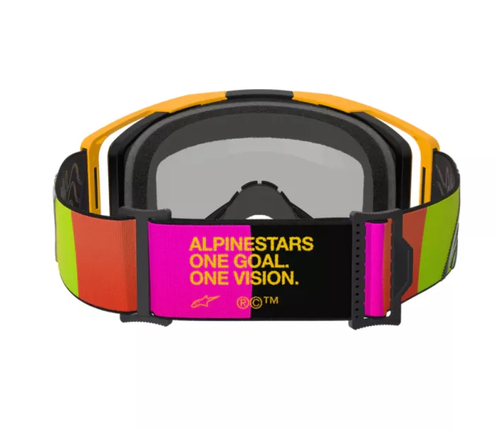 Gogle motocrossowe Alpinestars Vision 8 Corp yellow pink/mirror red