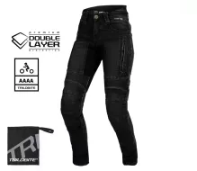 Jeansy damskie Trilobite Parado doublelayer AAAA slim fit black level 2