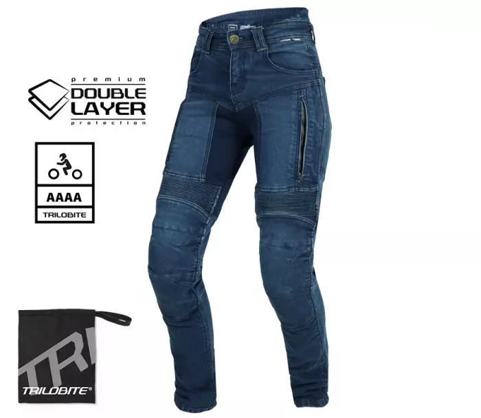 Trilobite Parado doublelayer AAAA slim fit ladies jeans long blue level 2 vel. 30