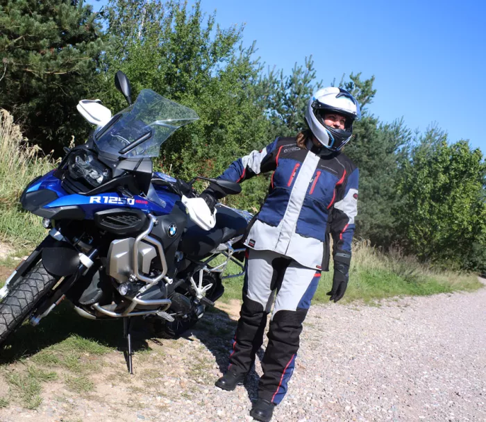 Spodnie motocyklowe damskie XRC Winkle 2.0 WTP ladies adventure pants grey/black/blue