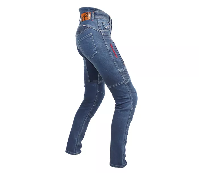 Damskie dżinsy motocyklowe Trilobite Parado monolayer AAA slim fit blue (Rozszerzony)