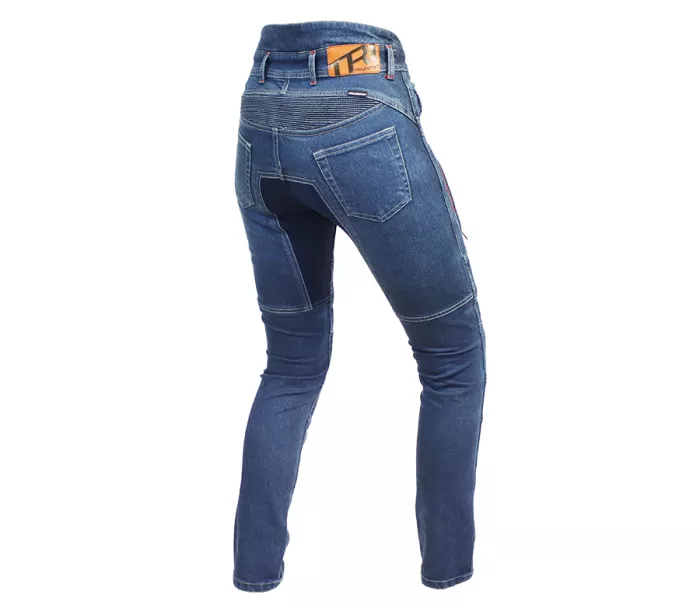 Damskie dżinsy motocyklowe Trilobite Parado monolayer AAA slim fit blue (Rozszerzony)