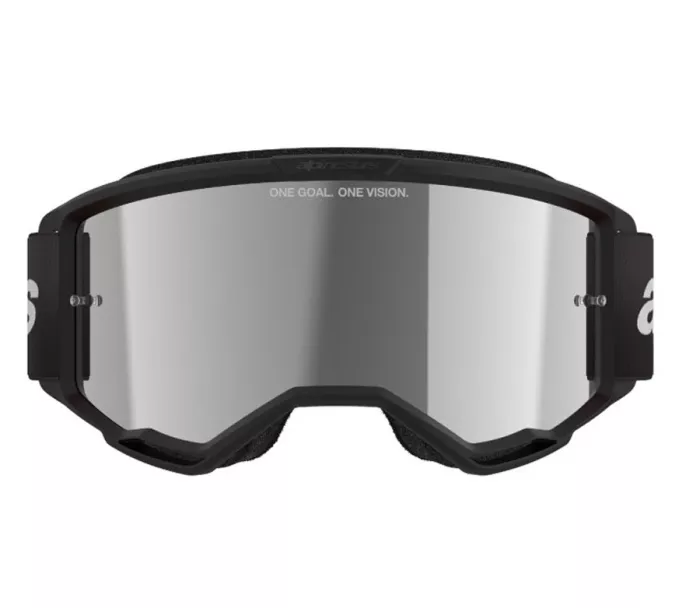 Gogle motocrossowe Alpinestars Vision 3 Wordmark black/mirror silver