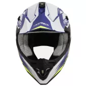 Kask motocrossowy XRC MX Caledon matowoniebieski/biało/żółty