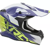 Kask motocrossowy XRC MX Caledon matowoniebieski/biało/żółty