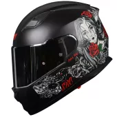 Kask motocyklowy XRC Cobra king mat czarny / czerwony