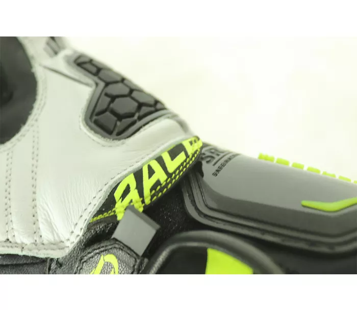 Rękawice motocyklowe XRC HADERG RACE BLK / WHT / FLUO rozmiar S