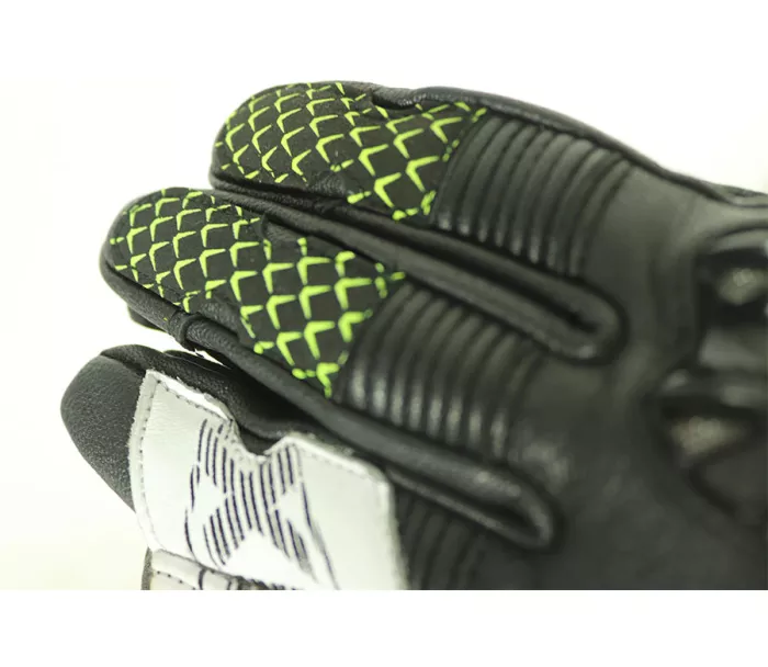 Rękawice motocyklowe XRC HADERG RACE BLK / WHT / FLUO rozmiar S