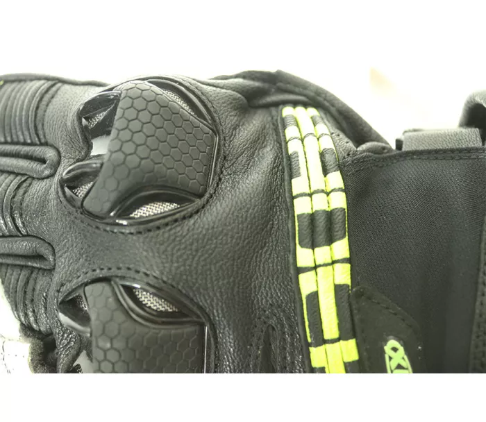 Rękawice motocyklowe XRC HADERG RACE BLK / WHT / FLUO rozmiar S