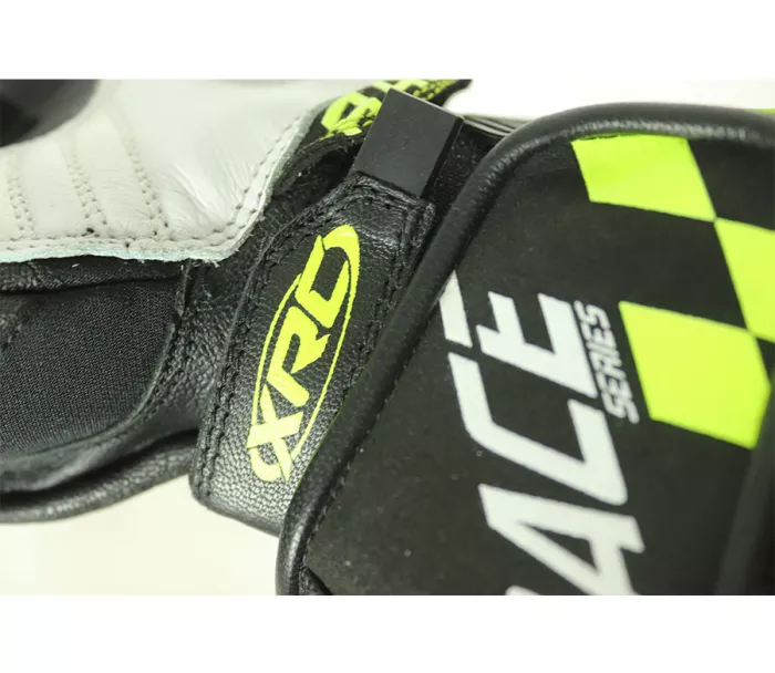 Rękawice motocyklowe XRC HADERG RACE BLK / WHT / FLUO rozmiar S