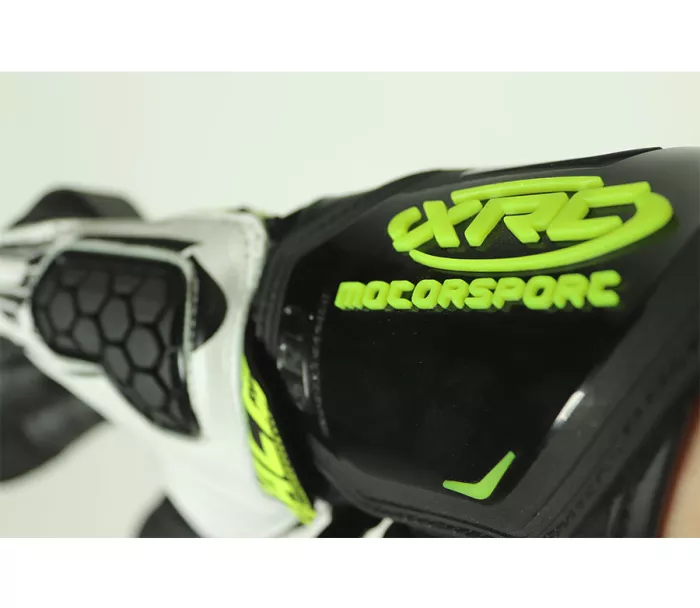 Rękawice motocyklowe XRC HADERG RACE BLK / WHT / FLUO rozmiar S