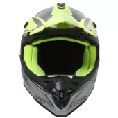 Kask motocrossowy XRC Dousman szary/żółty fluo