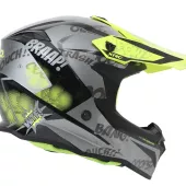 Kask motocrossowy XRC Dousman szary/żółty fluo