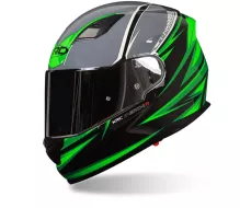 Kask motocyklowy XRC Merchi R czarny / zielony / szary rozmiar XL