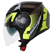 Kask motocyklowy XRC Metric 2.0 czarny/fluo