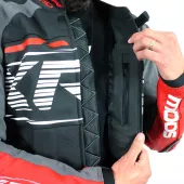 Skórzana kurtka motocyklowa XRC Moos czarno/czerwono/biała, rozmiar