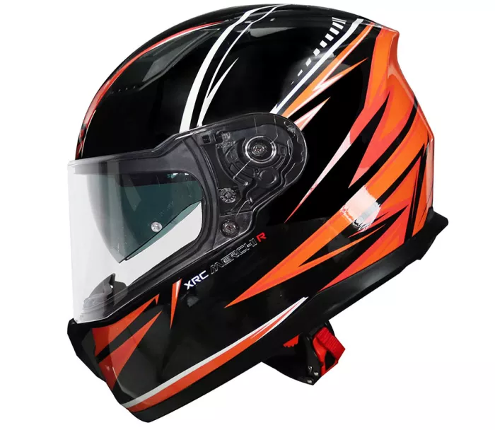 Kask motocyklowy XRC Merchi R czarny / pomarańczowy / szary rozmiar XL