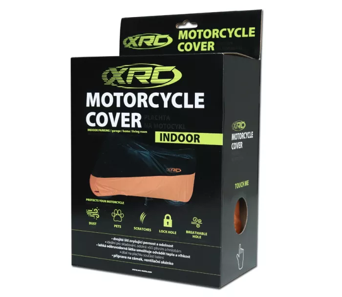 Plandeka do motocykla XRC Indoor czarno/pomarańczowa rozmiar L