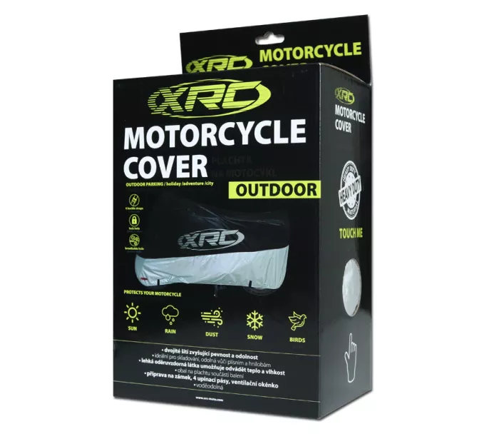 Plandeka do motocykla XRC Outdoor czarno/srebrna rozmiar XL