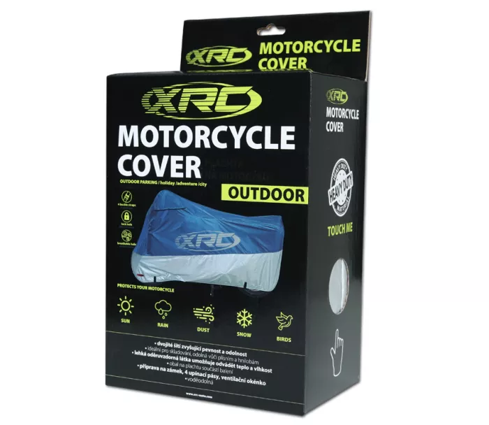 Plandeka do motocykli XRC Outdoor niebieski / srebrny rozmiar XL