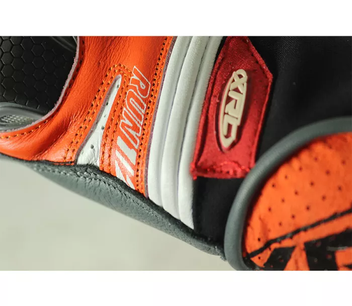 Rękawice motocyklowe XRC RUN 1/2 ORANGE / BLK / WHT rozmiar M