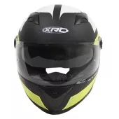 Kask motocyklowy XRC Silverstone matowy czarno/biało/żółty