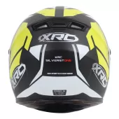 Kask motocyklowy XRC Silverstone matowy czarno/biało/żółty