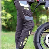 Damskie spodnie motocyklowe XRC Winkle WTP blk / szare / fluo