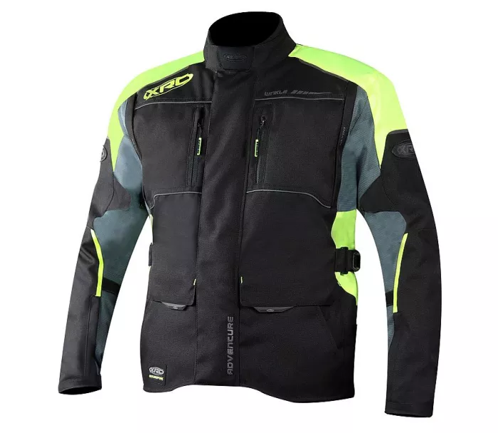 Kurtka motocyklowa XRC Winkle WTP blk / szara / fluo rozmiar 8XL