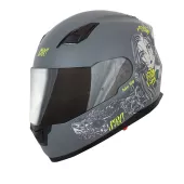 Kask motocyklowy XRC Cobra king matowy szary / fluo
