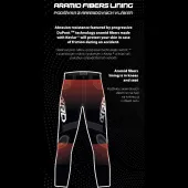 Jeansy motocyklowe XRC EVO Striped jeans męskie czarne