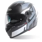 Kask motocyklowy XRC Silverstone matowy czarny/szary/biały