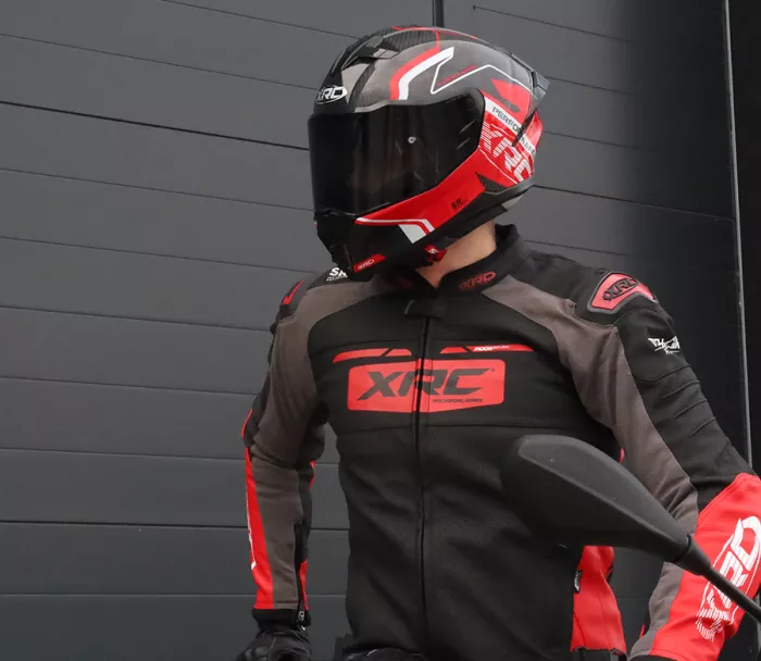 Kurtka skórzana XRC Moos 2.0 HLT men blk/red/wht