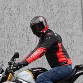 Kurtka skórzana XRC Moos 2.0 HLT men blk/red/wht