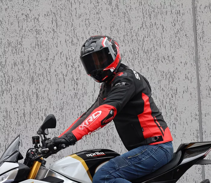 Kurtka skórzana XRC Moos 2.0 HLT men blk/red/wht