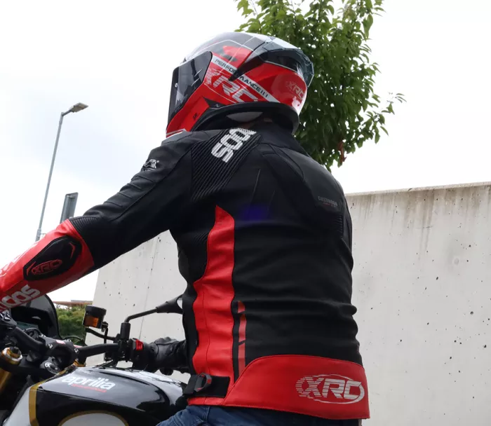 Kurtka skórzana XRC Moos 2.0 HLT men blk/red/wht