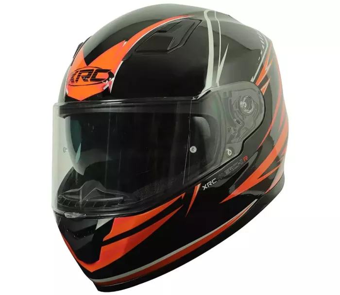 Kask motocyklowy XRC Merchi R czarny / pomarańczowy / szary