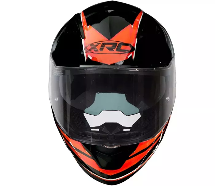Kask motocyklowy XRC Merchi R czarny / pomarańczowy / szary