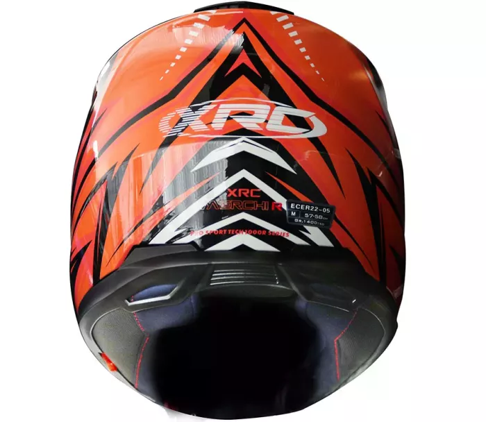 Kask motocyklowy XRC Merchi R czarny / pomarańczowy / szary