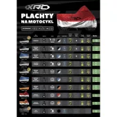 Plandeka do motocykla XRC Offroad / MX czerwona / srebrna rozmiar L