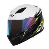 Kask motocyklowy XRC Pure GP 5 czarny / biały / fluo