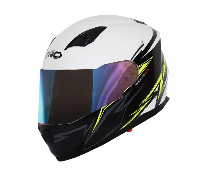 Kask motocyklowy XRC Pure GP 5 czarny / biały / fluo