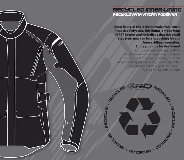 Damska kurtka motocyklowa XRC Winkle WTP blk / szara / fluo