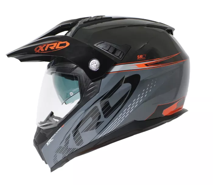 Kask motocyklowy XRC Dual Alpiner 3.0 ciemnoszary/czarny/pomarańczowy