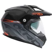 Kask motocyklowy XRC Dual Alpiner 3.0 ciemnoszary/czarny/pomarańczowy