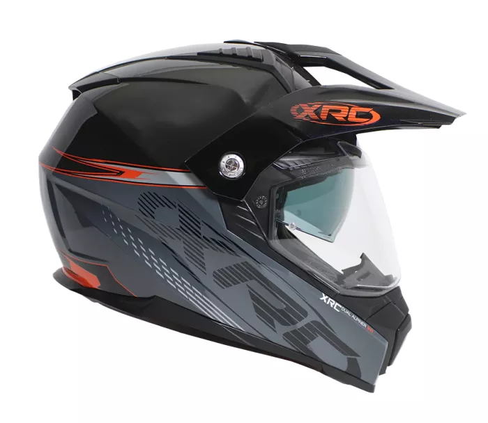 Kask motocyklowy XRC Dual Alpiner 3.0 ciemnoszary/czarny/pomarańczowy