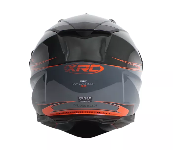 Kask motocyklowy XRC Dual Alpiner 3.0 ciemnoszary/czarny/pomarańczowy