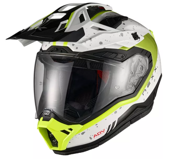 Kask motocyklowy NEXX X.RALLY Yuma white/neon