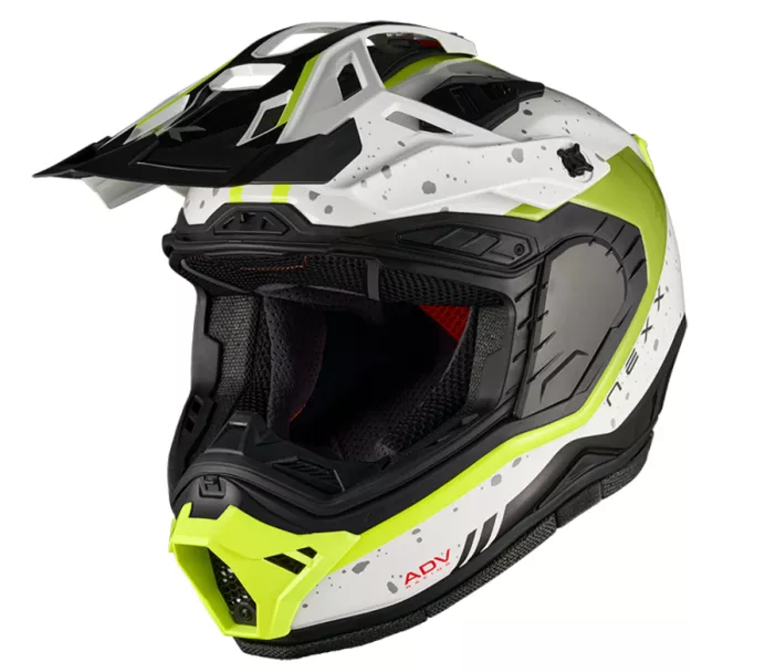 Kask motocyklowy NEXX X.RALLY Yuma white/neon