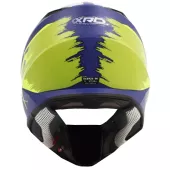 Kask motocrossowy XRC MX Caledon matowoniebieski/biało/żółty